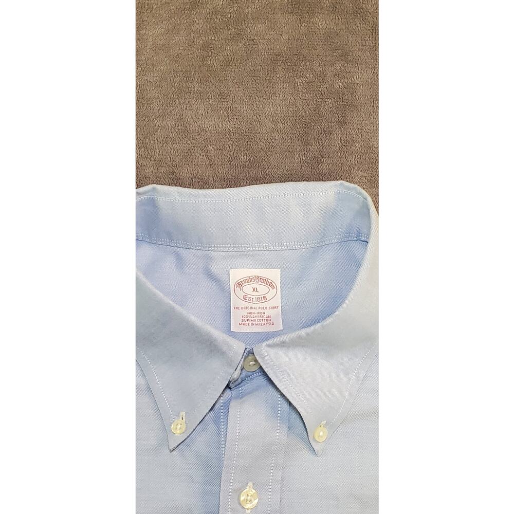 Brooks Brothers Est. 1818 Men's Sz XL Blue Dress Shirt Button American Cotton Z3 - Picture 5 of 8